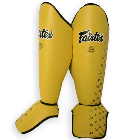 SP5 Fairtex Shin Pads - Yellow, Red and Black