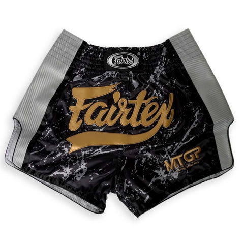 BS Fairtex X MTGP Black & Gold Muay Thai Shorts