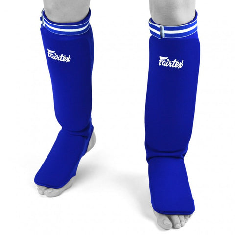 SPE1 Fairtex Red Elastic Competition Shin Pads