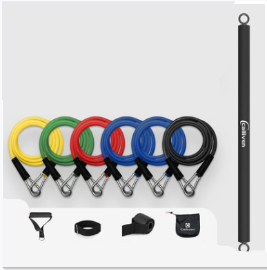 Pilates Bar Kit with Resistance Band and Jump Rope – Durable