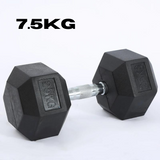 Hexagon Rubber Dumbbells