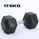 Hexagon Rubber Dumbbells