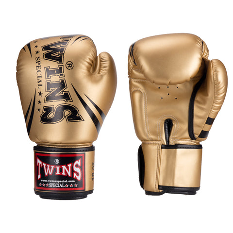 Twins Gold Boxing Gloves (FBGVS3-TW6)
