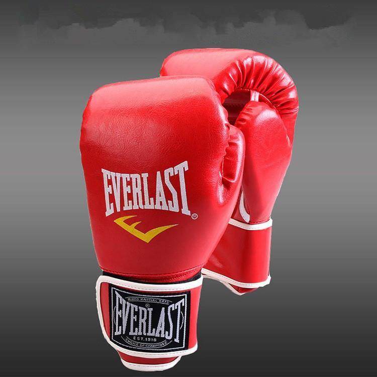 Gants De Boxe Everlast 12 Oz Rouge - Cuir Synthétique, Taille Unisexe Adulte, Neuf