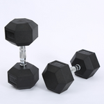 Hexagon Rubber Dumbbells