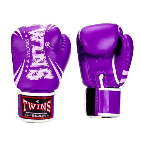 Winning Lace-up Boxing Gloves - Purple