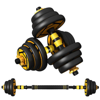 Adjustable Barbell/Dumbbell - Black & Yellow Edition - Exo-Fitness