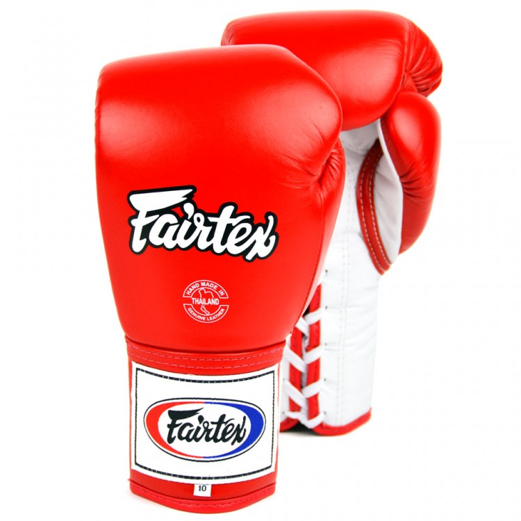 BGL6 Fairtex Lace-up Competition Gloves - Red, Blue & Black – Exo