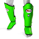 Deluxe Twins Leather Shin Pads - 7 Colours