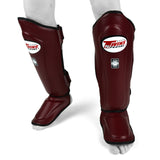 Deluxe Twins Leather Shin Pads - 7 Colours