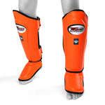 Deluxe Twins Leather Shin Pads - 7 Colours