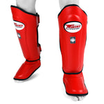 Deluxe Twins Leather Shin Pads - 7 Colours