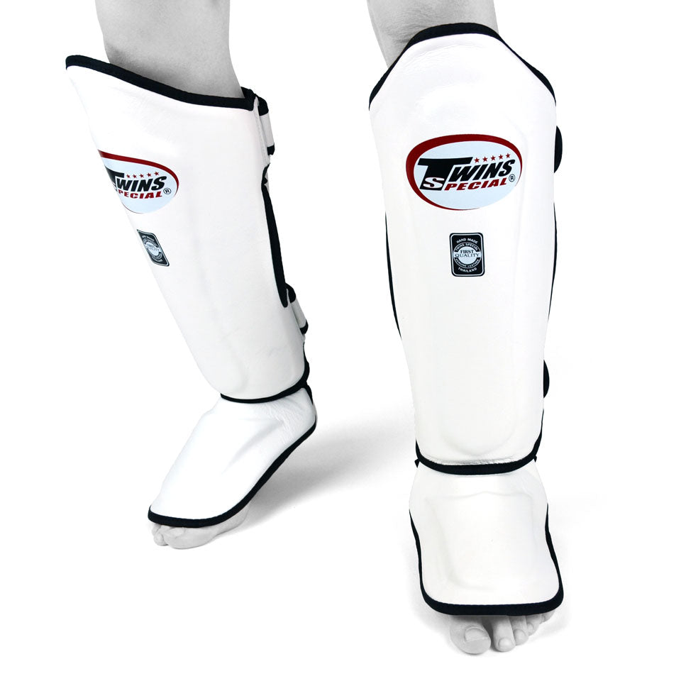 Twins SGL10 Sky Blue Double Padded Leather Shin Pads