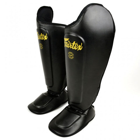 SP8 Fairtex Black Ultimate Shin Pads - White & Black